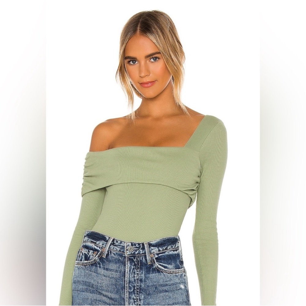 REVOLVE Olive Asymmetrical Bodysuit